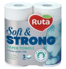 Паперові рушники Ruta Soft & Strong 3 шари 2 рулони (4820023748651)