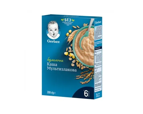 Детская каша Gerber безмолочная Мультизлаковая 200 г (7613287016430)