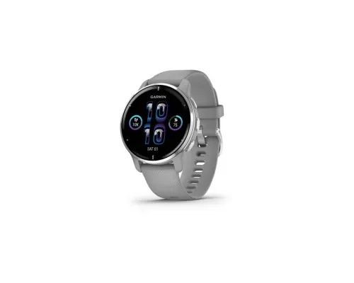 Смарт-годинник Garmin Venu 2 Plus, Powder Gray + Passivated, GPS (010-02496-10)