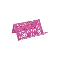 Подставка для визиток Buromax BAROCCO, металлическая, розовая (BM.6226-10)