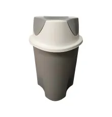 Контейнер для мусора Planet Household Twist серый с кремовым 23 л (10556)