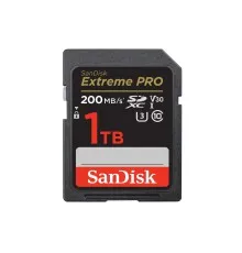 Карта памяти SanDisk 1TB SD class 10 UHS-I U3 V30 Extreme PRO (SDSDXXD-1T00-GN4IN)