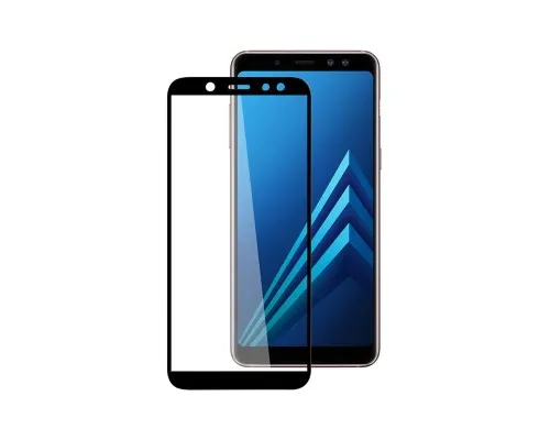 Скло захисне PowerPlant Full screen Samsung Galaxy A6, Black (GL605316)