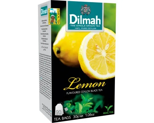 Чай Dilmah Чорний з лимоном 20х1.5 г (9312631142129)