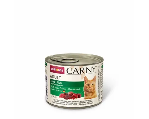 Консерви для котів Animonda Carny Adult Beef + Venison with Cowberries 200 г (4017721837002)