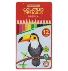 Олівці кольорові Cool For School Premium тригранні, 12 кольорів (CF15178)