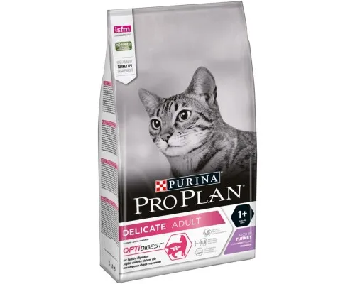 Сухой корм для кошек Purina Pro Plan Delicate Turkey со вкусом индейки 1.5 кг (3222270884136)