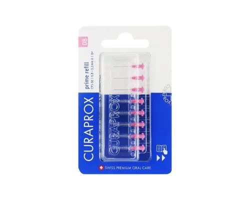 Щітки для міжзубних проміжків Curaprox Prime Refill CPS 08 D 0.8 - 3.2 мм Без тримача 8 шт. (7612412426533)