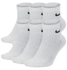 Шкарпетки Nike U NK EVERYDAY CUSH ANKLE 6PR-BD SX7669-100 38-42 6 пар Білі (888408284518)