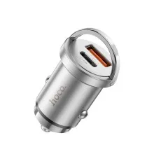 Зарядний пристрій HOCO NZ10 Handy USB-A/Type-C Silver (6942007601825)