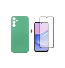 Чехол для мобильного телефона Dengos Kit for Samsung Galaxy A25 5G case + glass (Mint) (DG-KM-60)