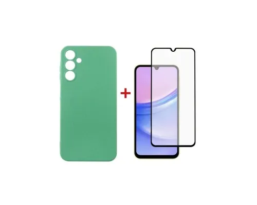 Чохол до мобільного телефона Dengos Kit for Samsung Galaxy A25 5G case + glass (Mint) (DG-KM-60)