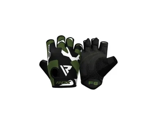 Перчатки для фитнеса RDX F6 Sumblimation Black/Green XL (WGS-F6GN-XL)