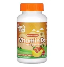 Витамин Doctor's Best Витамин D3 для детей, 1000 МЕ, вкус фруктов, Vitamin D3 Kids Gummies, 6 (DRB-00546)