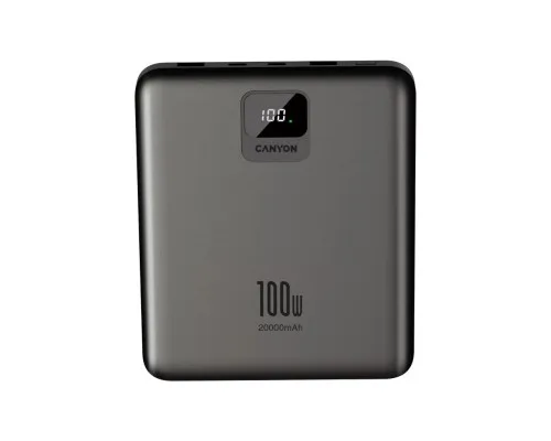 Батарея универсальная Canyon PB-2008 20000mAh PD/100W Q.C/3.0 (CNE-CPB2008DG)