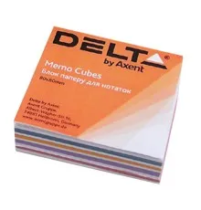 Папір для нотаток Delta by Axent "MIX" 80Х80Х20мм, glued (D8012)
