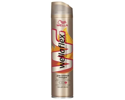 Лак для волос WellaFlex для гарячей укладки Супер сильная фиксация 250 мл (4056800965564)