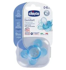 Пустышка Chicco Physio Comfort силиконовая 0-6 мес голубая 1 шт (74911.21)