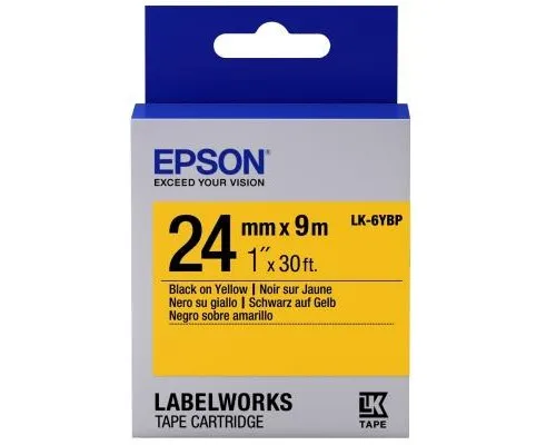 Стрічка для принтера етикеток Epson LK6YBP (C53S656005)