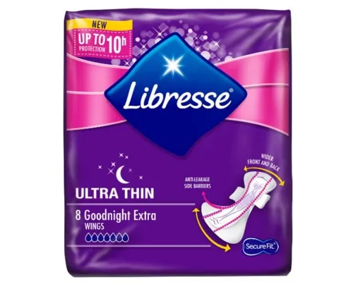 Гигиенические прокладки Libresse Ultra Night extra wing 8 шт (7322540918281)