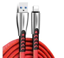 Дата кабель USB 2.0 AM to Lightning 1.0m zinc alloy red ColorWay (CW-CBUL010-RD)