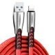 Дата кабель USB 2.0 AM to Lightning 1.0m zinc alloy red ColorWay (CW-CBUL010-RD)