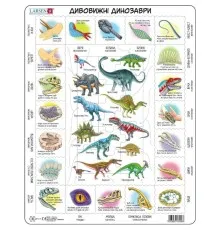Пазл Larsen рамка-вкладиш Дивовижні динозаври (HL9-UA)