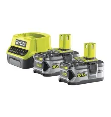 Аккумулятор к электроинструменту Ryobi + зарядное устройство ONE+ RC18120-250 18В 2х5.0А/г Lithium+ (5133003364)