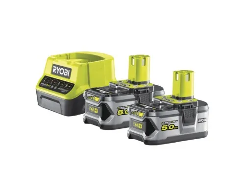 Аккумулятор к электроинструменту Ryobi + зарядное устройство ONE+ RC18120-250 18В 2х5.0А/г Lithium+ (5133003364)