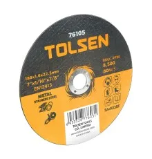Круг отрезной Tolsen по металлу/нержавейке 125х1.2*22.2мм (76103)