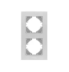 Рамка Videx BINERA сріблястий алюміній 2 пости (VF-BNFRA2V-SL)