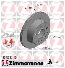 Тормозной диск ZIMMERMANN 180.3032.20