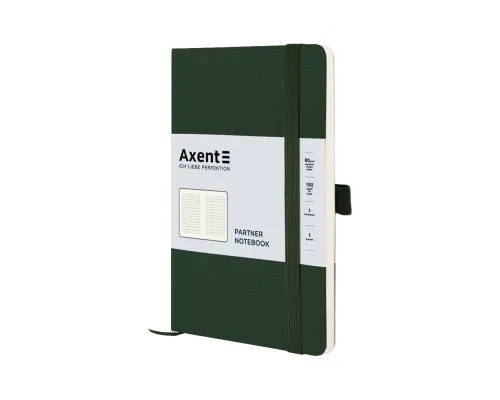Блокнот Axent Partner Soft Skin 125x195 мм 96 аркушів у клітинка Зелений (8616-23-A)