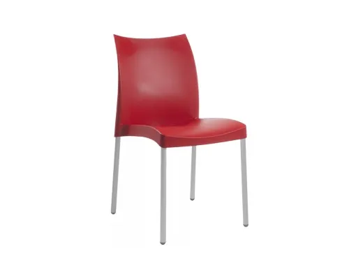 Кухонный стул PAPATYA МАРВЕЛ-S, сиденье полипропиленовое красное (3243)