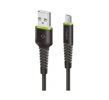 Дата кабель USB 2.0 AM to Micro 5P 2.0m CBFLEXM2 black Intaleo (1283126521430)