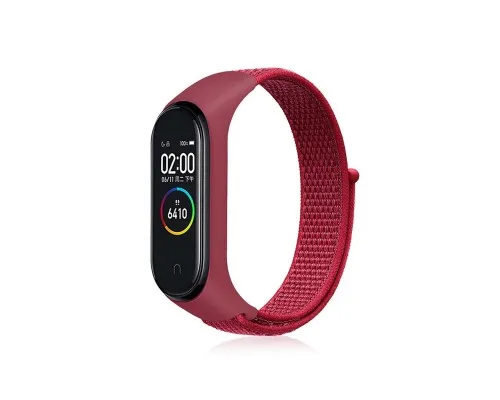 Ремінець до фітнес браслета BeCover Nylon Style для Xiaomi Mi Smart Band 7 Red (707670)