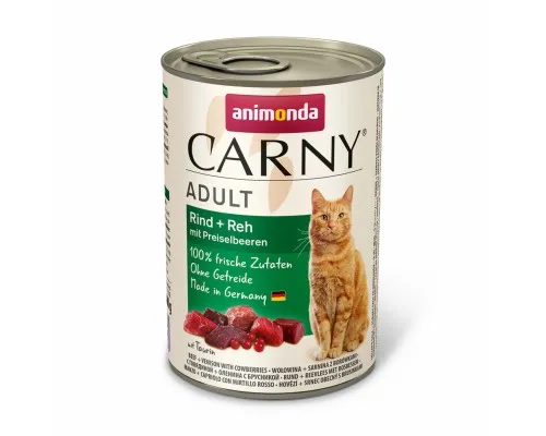 Консервы для кошек Animonda Carny Adult Beef + Venison with Cowberries 400 г (4017721837163)