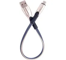 Дата кабель USB 2.0 AM to Micro 5P 0.25m gray Dengos (PLS-M-SHRT-PLSK-GREY)