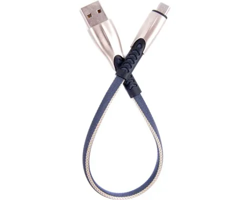 Дата кабель USB 2.0 AM to Micro 5P 0.25m gray Dengos (PLS-M-SHRT-PLSK-GREY)