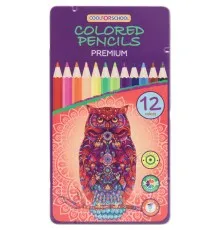Олівці кольорові Cool For School Premium шестигранні, 12 кольорів (CF15173)