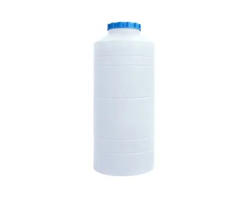 Ємність для води Пласт Бак вертикальна харчова 500 л вузька біла (817)