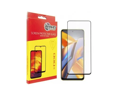 Скло захисне Dengos Full Glue Poco M5s (black) (TGFG-301)