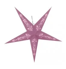 Елочная игрушка Novogod`ko Звезда бумажная, 3D, пудро-розовая, 60 см, LED (974217)