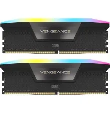 Модуль памяти для компьютера DDR5 48GB (2x24GB) 7000 MHz Vengeance RGB Black Corsair (CMH48GX5M2B7000C36)