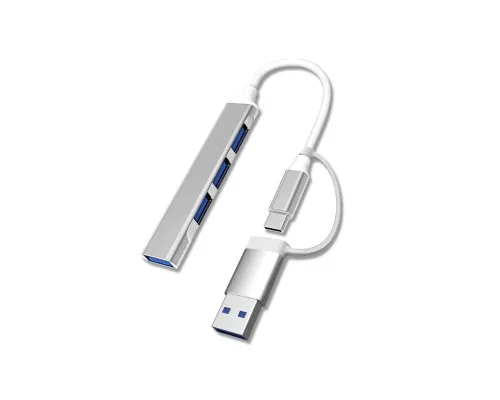 Концентратор Dynamode USB Type-C/Type-A to 1хUSB3.0, 3xUSB 2.0 metal (DM-UH-311AC)