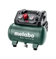 Компресор Metabo BASIC 160-6 W OF безолійний, 900Вт, 6л, 160л/хв, 8бар (601501000)