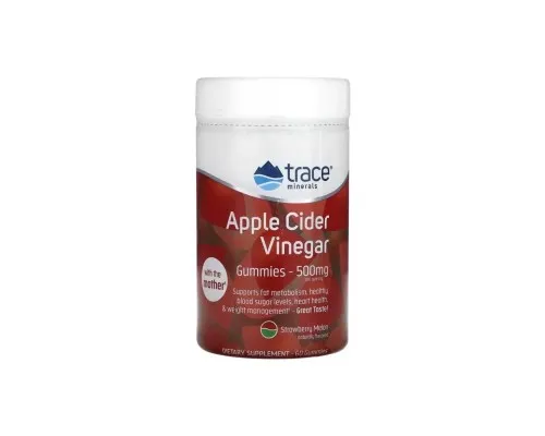 Травы Trace Minerals Яблочный уксус, 500 мг, вкус клубники и дыни, Apple Cider Vinegar Gu (TMR-00565)