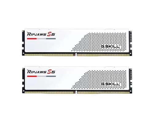 Модуль пам'яті для комп'ютера DDR5 32GB (2x16GB) 5600 MHz Ripjaws S5 White G.Skill (F5-5600J4040C16GX2-RS5W)