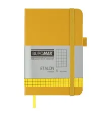 Книга записна Buromax ETALON 95х140, 96 аркушів клітинка жовтий (BM.296160-08)