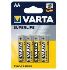 Батарейка Varta AA SUPERLIFE Zinc-Carbon R6 * 4 (02006101414)